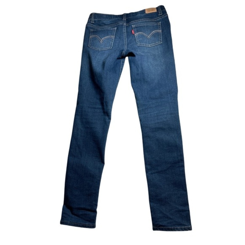 Levis Womens SZ 14 710 Super Skinny Jeans Dark Blue Denim Indie Sleaze - Picture 2 of 10